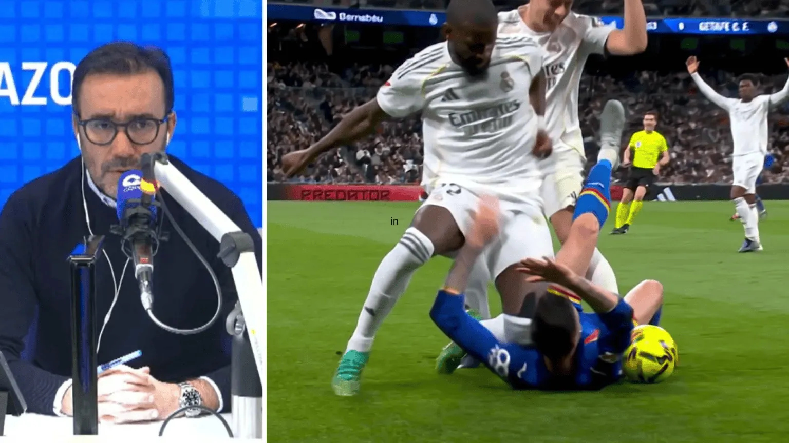 科贝主持人：吕迪格的动作是今年最野蛮之一，该被多场禁赛